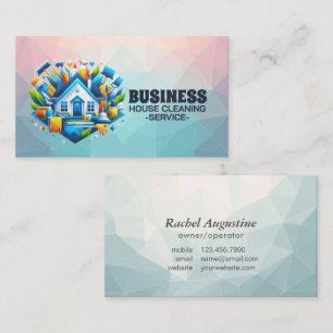 Tarjeta De Visita Servicio profesional de limpieza de casas y limpie