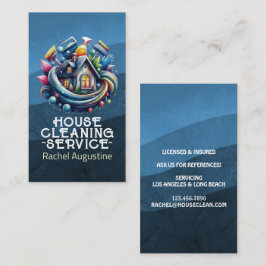 Tarjeta De Visita Servicio profesional de limpieza de casas y limpie