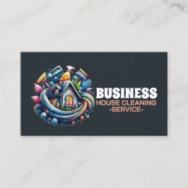 Tarjeta De Visita Servicio profesional de limpieza de casas y limpie