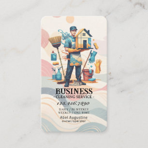 Tarjeta De Visita Servicio profesional de limpieza de casas y limpie