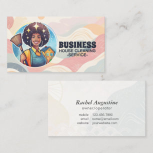 Tarjeta De Visita Servicio profesional de limpieza de casas y limpie