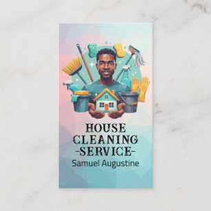 Tarjeta De Visita Servicio profesional de limpieza de casas y limpie