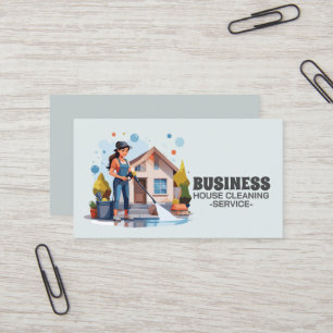 Tarjeta De Visita Servicio profesional de limpieza de casas y limpie