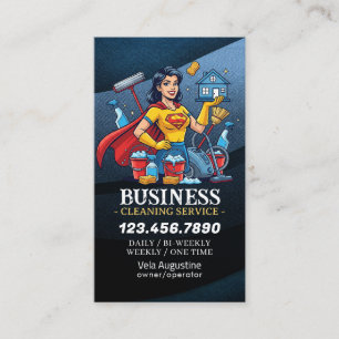 Tarjeta De Visita Servicio profesional de limpieza de casas y limpie