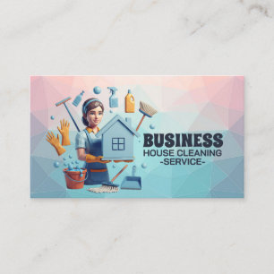 Tarjeta De Visita Servicio profesional de limpieza de casas y limpie