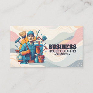 Tarjeta De Visita Servicio profesional de limpieza de casas y limpie