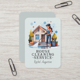 Tarjeta De Visita Servicio profesional de limpieza de casas y limpie