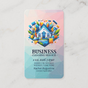 Tarjeta De Visita Servicio profesional de limpieza de casas y limpie