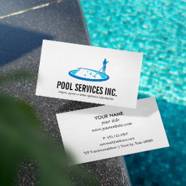 Tarjeta De Visita Servicio profesional de limpieza de piscinas