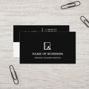 Tarjeta De Visita Servicio Profesional de Limpieza de Ventanas con L