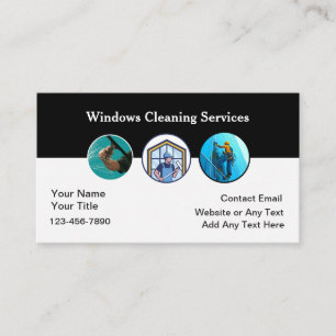 Tarjeta De Visita Servicio Profesional de Limpieza de Ventanas Nuevo