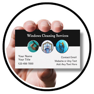 Tarjeta De Visita Servicio Profesional de Limpieza de Ventanas Nuevo