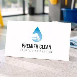 Tarjeta De Visita Servicio Profesional de Limpieza Janitorial