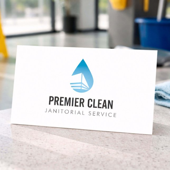 Tarjeta De Visita Servicio Profesional de Limpieza Janitorial (Subido por el creador)