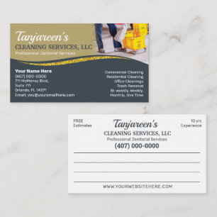 Tarjeta De Visita Servicio Profesional de Limpieza/Manejo
