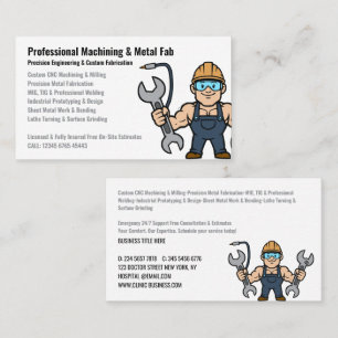 Tarjeta De Visita Servicio profesional de mecanizado y fabricación d