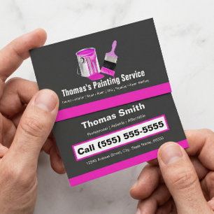 Tarjeta De Visita Servicio Profesional de Pintura - Brocha de Pintor