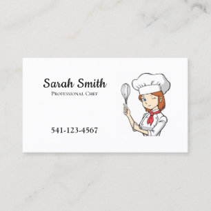 Tarjeta De Visita Servicio Profesional de Restauración de Comidas Ch