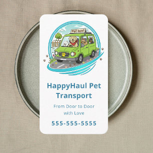 Tarjeta De Visita Servicio Profesional de Transporte de Animales Tax