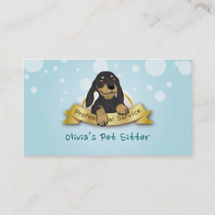 Tarjeta De Visita Servicio que se sienta de la mezcla del mascota