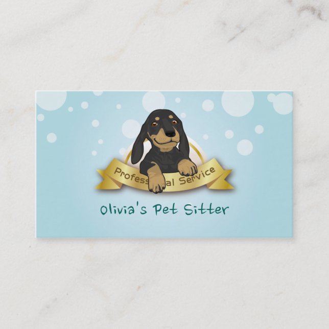 Tarjeta De Visita Servicio que se sienta de la mezcla del mascota (Anverso)