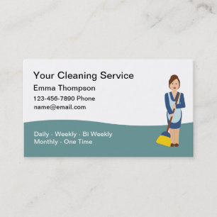 Tarjeta De Visita Servicio sencillo de limpieza de casas