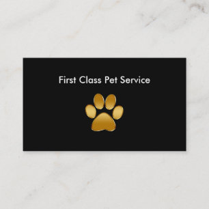 Tarjeta De Visita Servicio simple con clase del mascota