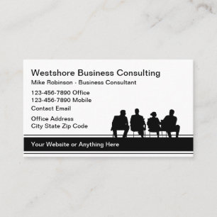 Tarjeta De Visita Servicio Simple de Consultoría Empresarial