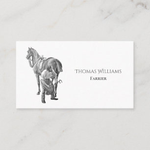 Tarjeta De Visita Servicio simple de herradura ecuestre para caballo
