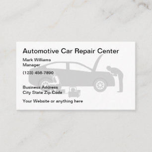 Tarjeta De Visita Servicio Simple de Reparación de Autos