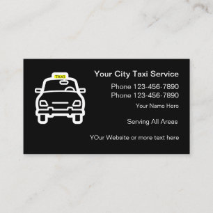 Tarjeta De Visita Servicio simple del taxi de la ciudad