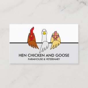 Tarjeta De Visita Servicio Veterinario de Aves de Corral