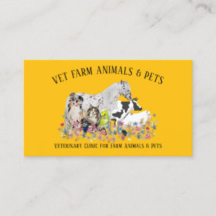 Tarjeta De Visita Servicio Veterinario Móvil