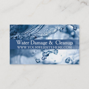Tarjeta De Visita Servicio y limpieza de daños en el agua