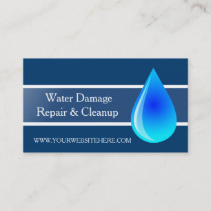 Tarjeta De Visita Servicio y limpieza de daños en el agua de las in