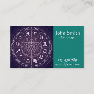 Tarjeta De Visita Servicios a empresas de la astrología del