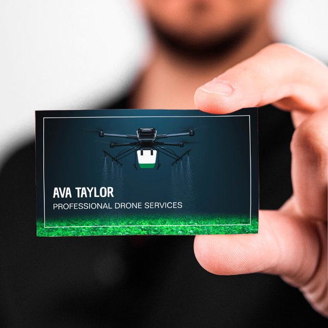 Tarjeta De Visita Servicios aéreos de drones UAV (Aerial Drone UAV Services Business Cards)