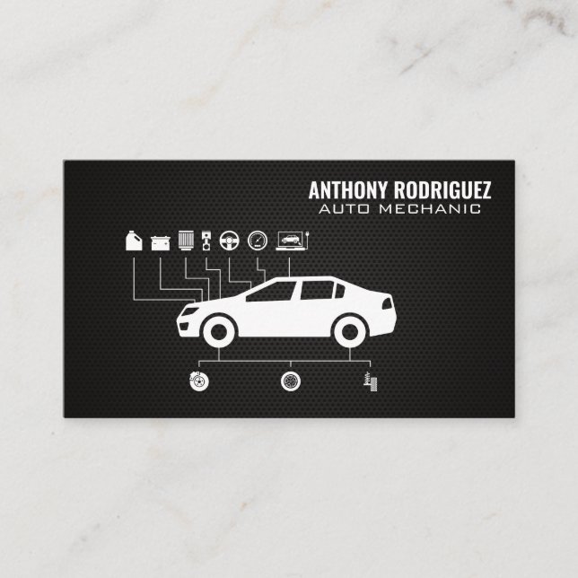 Tarjeta De Visita Servicios automáticos | Diagrama (Anverso)