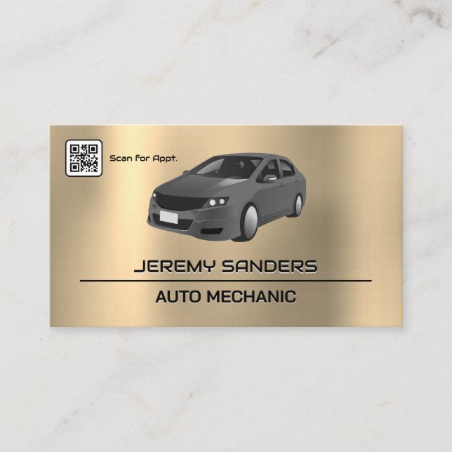Tarjeta De Visita Servicios automáticos | Vehículo económico (Anverso)