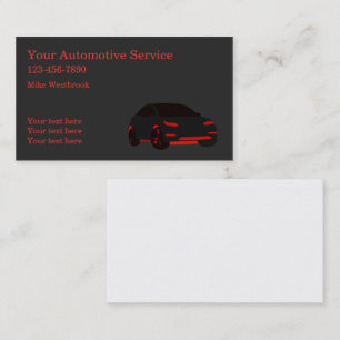 Tarjeta De Visita Servicios automotrices Cool Car