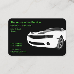 Tarjeta De Visita Servicios Automotrices Cool Diseño Moderno