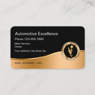 Tarjeta De Visita Servicios Automotrices Elegantes