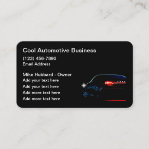 Tarjeta De Visita Servicios Automotrices Modernos de Clase y Frío Ne