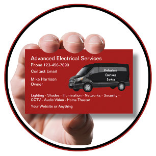 Tarjeta De Visita Servicios avanzados de electricista