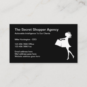 Tarjeta De Visita Servicios comerciales del comprador secreto