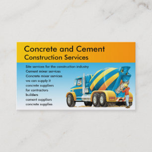 Tarjeta De Visita Servicios concretos de encargo de la construcción
