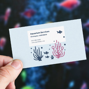 Tarjeta De Visita Servicios de acuario - Peces y Coral