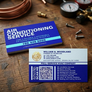 Tarjeta De Visita Servicios de Aire Acondicionado y Calefacción Me