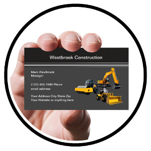 Tarjeta De Visita Servicios de Alquiler de Equipos de Construcción