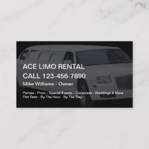 Tarjeta De Visita Servicios de Alquiler de Limos